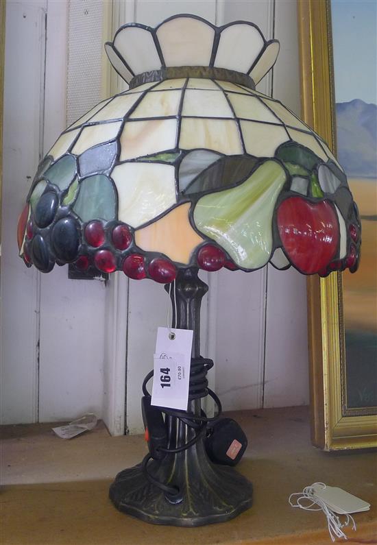 Tiffany style lamp & 2 hanging shades